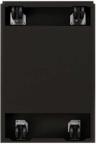 BOWERY HILL 20" 3-Drawer Modern Metal Mobile Pedestal File Cabinet in Espresso in Saudi Arabia