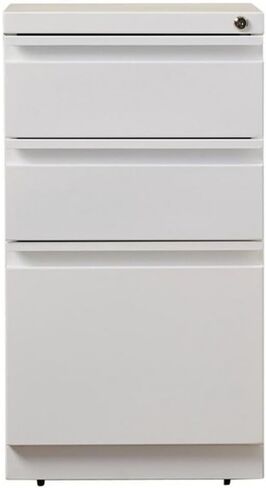 Scranton & Co 20 "3-Drawer Modern Metal Mobile Fistal File Cabinet in White in Kuwait