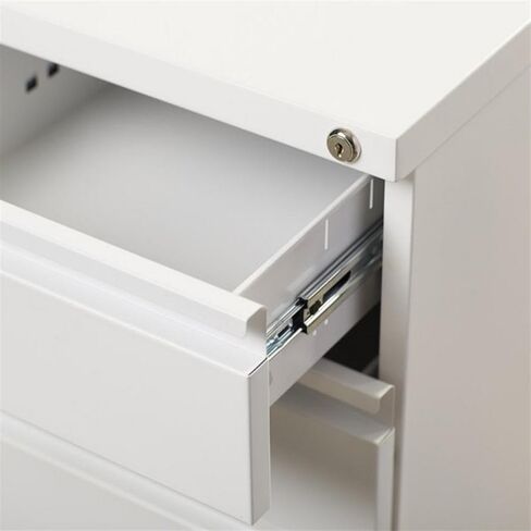 Scranton & Co 20 "3-Drawer Modern Metal Mobile Fistal File Cabinet in White in Kuwait