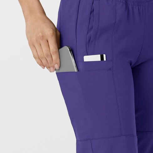 WonderWink W123 Women’s Comfort Waist Cargo Jogger Pant — Grape, Small in Saudi Arabia