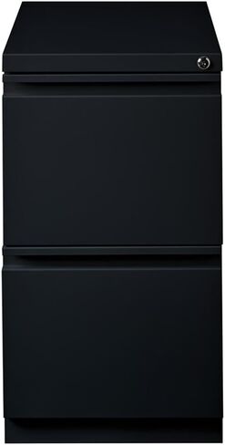 BOWERY HILL 20" 2-Drawer Modern Metal Mobile Pedestal File Cabinet in Black in Saudi Arabia