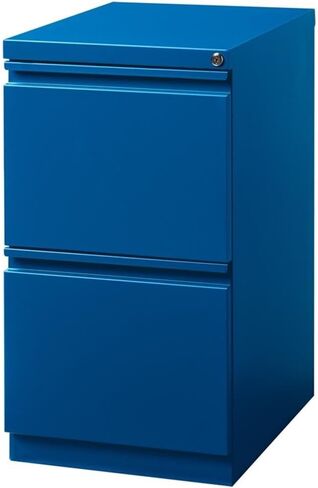 BOWERY HILL 20" 2-Drawer Modern Metal Mobile Pedestal File Cabinet in Black in Saudi Arabia