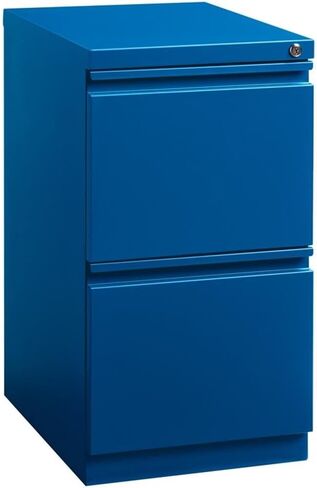 BOWERY HILL 20" 2-Drawer Modern Metal Mobile Pedestal File Cabinet in Black in Saudi Arabia
