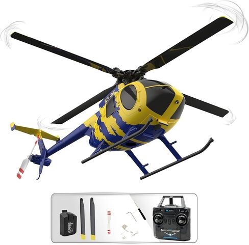 RC ERA C184 MD500 Remote Control Helicopter with Gyro & Optical Flow – 4CH Flybarless RC Helicopter with Altitude Hold, One-Key Takeoff, Outdoor Flying Toy for Adults & Beginners (1 Battery in Kuwait