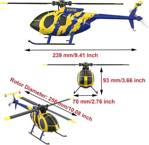 RC ERA C184 MD500 Remote Control Helicopter with Gyro & Optical Flow – 4CH Flybarless RC Helicopter with Altitude Hold, One-Key Takeoff, Outdoor Flying Toy for Adults & Beginners (1 Battery in Kuwait