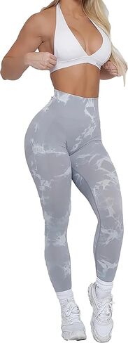 Pcheebum Marble Workout Scrunch Butt Leggings for Women - High Waisted, Squat Proof, Seamless Lifting Compression, Yoga Pants in Kuwait