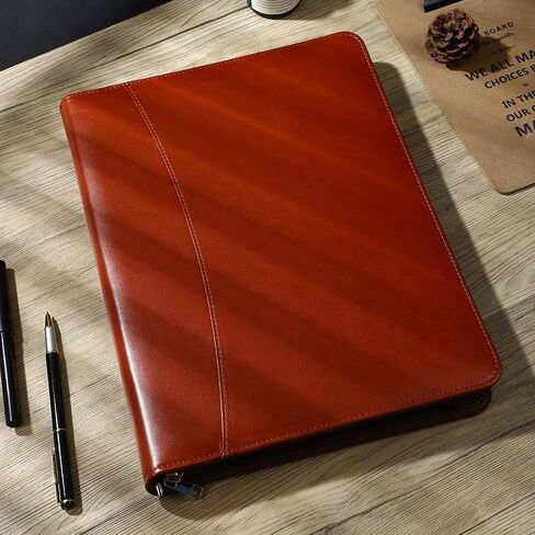 Pro Pu Leather Padfolio - 10.1 "منظم محفظة الأعمال مع الجيب اللوحي والهاتف ، حامل المستندات السحابية ، فتحات البطاقات ووسادة الكتابة | هدية تنفيذية للمحترفين (أسود) in Saudi Arabia