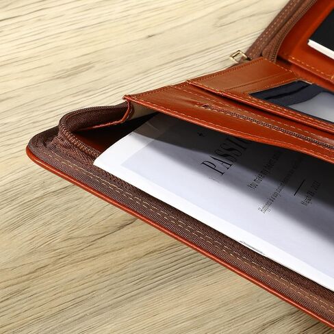 Pro Pu Leather Padfolio - 10.1 "منظم محفظة الأعمال مع الجيب اللوحي والهاتف ، حامل المستندات السحابية ، فتحات البطاقات ووسادة الكتابة | هدية تنفيذية للمحترفين (أسود) in Saudi Arabia