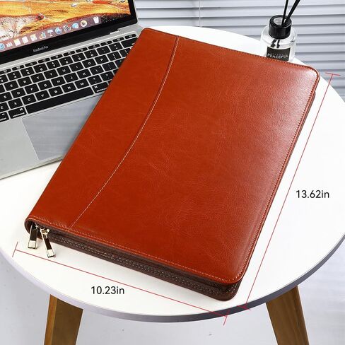 Pro Pu Leather Padfolio - 10.1 "منظم محفظة الأعمال مع الجيب اللوحي والهاتف ، حامل المستندات السحابية ، فتحات البطاقات ووسادة الكتابة | هدية تنفيذية للمحترفين (أسود) in Saudi Arabia