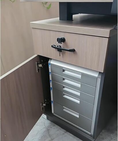 Desktop File Cabinets with Safety Lock Drawers - Lightweight Mobile Low Profile Storage for Office, Home, and Company Documents(4-Layers) (Grigio 5) in Saudi Arabia