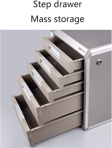 Desktop Storage Box with Drawers,with Lockable Drawers Flat File Cabinet,Aluminum Alloy Drawer Organizer(4 layer) in Saudi Arabia