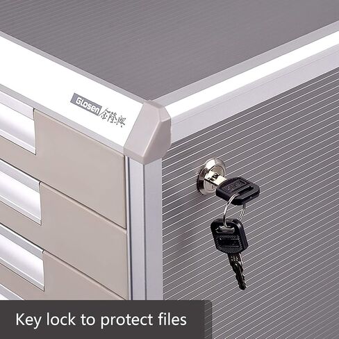 Desktop Storage Box with Drawers,with Lockable Drawers Flat File Cabinet,Aluminum Alloy Drawer Organizer(4 layer) in Saudi Arabia