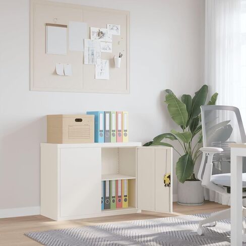 File Cabinet White Powder-Coated Steel Medium File Cabinet, Filing Cabinets, 339720 in Saudi Arabia