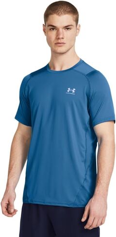 تي شيرت رجالي بأكمام قصيرة من Under Armour Heat Gear Armor مقاس 2XLT أسود-أبيض in Saudi Arabia
