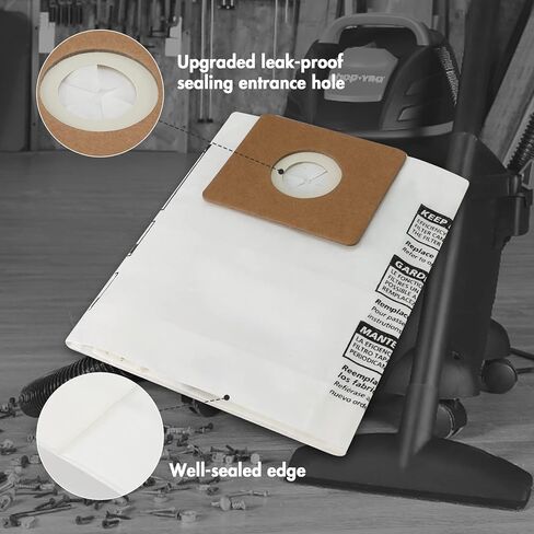 Shop-Vac 90662 10-14 Gallon Disposable Collection Filter Bag, 6 Pack in Kuwait