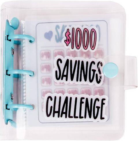 Money Saving Binder, $1000 Money Saving Challenge Binder, Reusable Budget Book with Cash Envelopes Pink in Saudi Arabia
