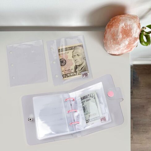 Money Saving Binder, $1000 Money Saving Challenge Binder, Reusable Budget Book with Cash Envelopes Pink in Saudi Arabia