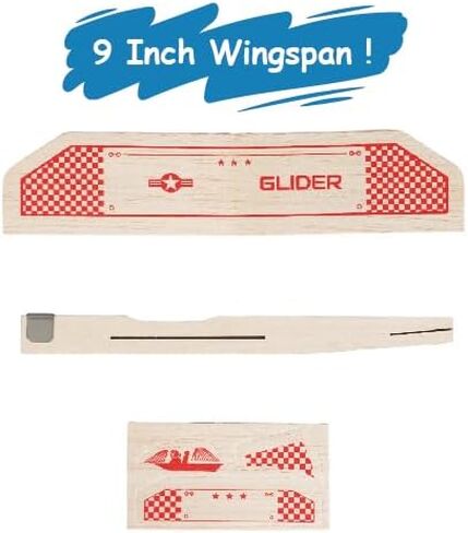 طقم الطائرات الخشبية البلسا - 4 حزمة الطراز الطائر والطائرات المطاطية الطائرات | لعبة في الهواء الطلق مجموعة للأطفال | الطائرات التعلم STEM | تجميع سهل لا حاجة الغراء in Kuwait