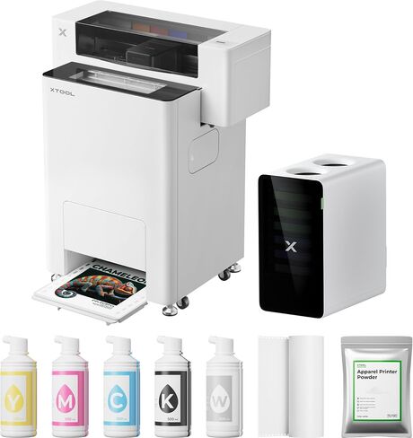 xTool Apparel Printer Bundle with Shaker Oven & Air Purifier, 14'' A3 DTF Printer, One-Click Print-to-Bake, High-Speed with Dual I1600 Printheads, Multi-Fabric Compatible, 24/7 Auto-Maintenance in Saudi Arabia