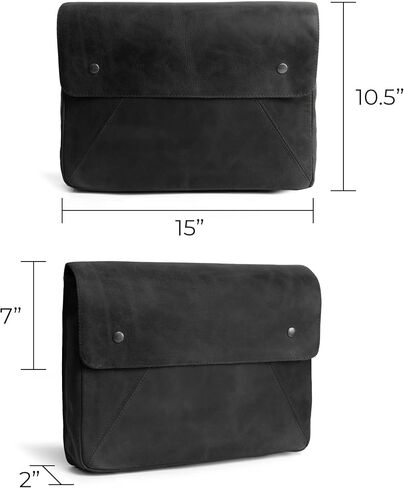 إخفاء وشرب، حامل مستندات مجلد مقاس XL، حافظة ملفات ورقية للمكتب ومحفظة مستندات للرجال والنساء، مظروف ريفي، أساسيات المكتب والعمل، جلد محبب بالكامل، مصنوع يدويًا، بني بوربون in Kuwait