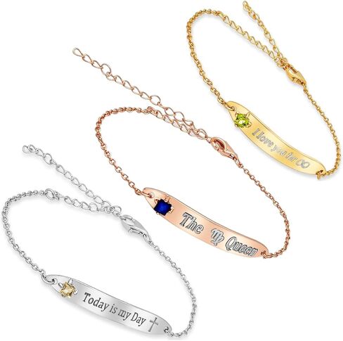 Custom Name Engraved Personalized bracelet genuine emerald stone solid 925 sterling silver may birthstone customized gift for her Uniquelan Jewelry (Emerald, yellow-gold-and-sterling-silver) in Kuwait