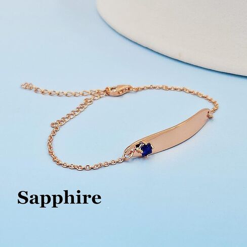 Custom Name Engraved Personalized bracelet genuine emerald stone solid 925 sterling silver may birthstone customized gift for her Uniquelan Jewelry (Emerald, yellow-gold-and-sterling-silver) in Kuwait