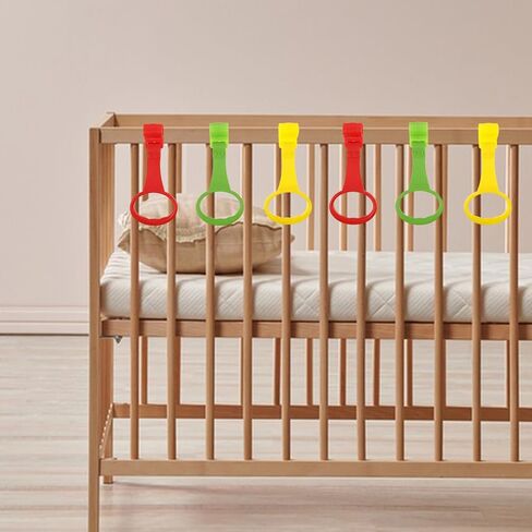 6 PCS Baby Aud Up Rings: Toddler Walking Exercise Rings Up Rings for Infant Kids - Playpen Crib Walking Training Association (لون لطيف) in Saudi Arabia