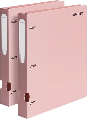 1 Inch 3 Ring Binder, D-Ring Binder Holds 250 Sheets, PP Cover with Writable Spine Label, Lay-Flat Design, Letter Size 8.5x11, Lightweight for School, Office & Home Organization, 1 Pack, Pink in Saudi Arabia