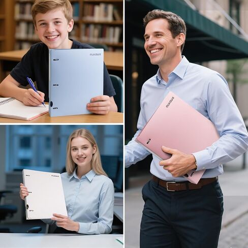 1 Inch 3 Ring Binder, D-Ring Binder Holds 250 Sheets, PP Cover with Writable Spine Label, Lay-Flat Design, Letter Size 8.5x11, Lightweight for School, Office & Home Organization, 1 Pack, Pink in Saudi Arabia
