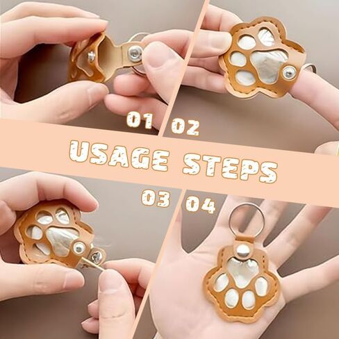 3 PCS Pet Hair Storage سلسلة مفاتيح ، سلسلة مفاتيح شعر الكلب ، سلسلة المفاتيح على شكل PAW ، مفاتيح هدية تذكارية للحيوان in Saudi Arabia