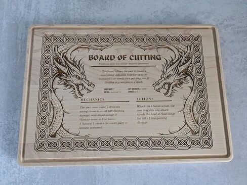 Dungeons and Dragons Cut Board DM Gift for DND Players Nerdy Gift for Dungeon Master D & D Board of Cutting Nerd Gift for Campaign in Saudi Arabia