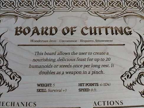 Dungeons and Dragons Cut Board DM Gift for DND Players Nerdy Gift for Dungeon Master D & D Board of Cutting Nerd Gift for Campaign in Saudi Arabia