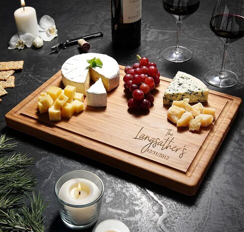 لوحة charcuterie الشخصية ، لوحة تقطيع الخيزران المخصصة ، هدية زفاف محفورة - هدية باردة للاستحمام الزفاف ، الزفاف ، المنزل ، الذكرى السنوية ، أعياد الميلاد ، الأزواج وعيد الميلاد ، الخشب in Saudi Arabia