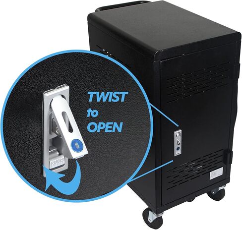 POCAR 20 جهاز الكمبيوتر المحمول CART FOR IPADS Chromebooks ، محطة شحن الكمبيوتر اللوحي مع شريط الطاقة يناسب ما يصل إلى 14 بوصة ، وقفل عربة تخزين الكمبيوتر المحمول لمكتب الفصول الدراسية ، التجميع مطلوب in Kuwait