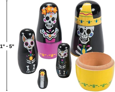 Fun Express Day of the Dead Nesting Formes - Toys - 5 قطع in Kuwait