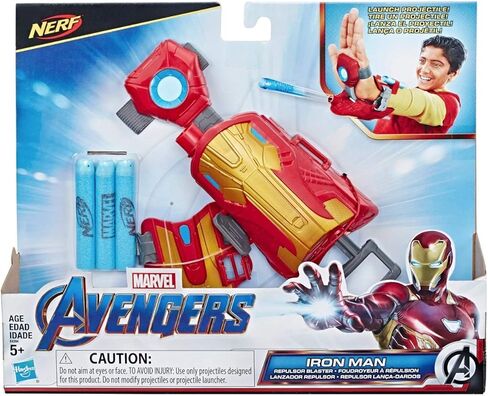 Marvel Avengers Iron Man Blast Respulsor Gauntlet مع NERF Darts للعب الأدوار in Kuwait