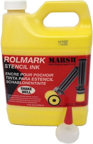 MARSH Rolmark Stencil Ink, 1 qt Can, Yellow in Saudi Arabia
