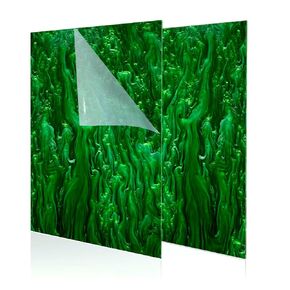 2 Pack Pearlescent Cast Acrylic Sheets for Laser Cutting 12x8 Inch Water Ripple Plastic Sheet 1/8 Thickness for DIY Crafts, Engraving, Home Decor, Art Design (12x8 Inch, Ocean Blue, 2)
