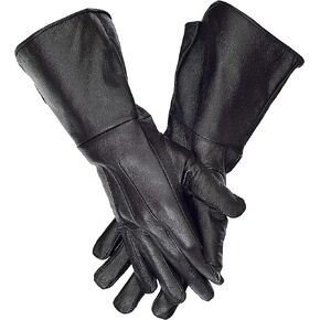Genuine Leather Medieval Long Cuff Gloves