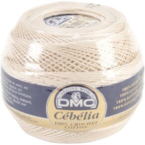 قطن كروشيه DMC/Cebellia مقاس 10، بيج فاتح