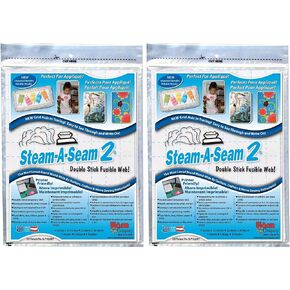 Warm Company Steam-A-Seam 2 Double Stick Fusible Web-9"X12" Sheets 5/Pkg (5517) (2-Pack of 5)