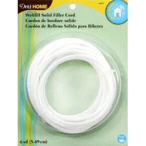Dritz 44211 Home Weltfill Solid Filler Cord, 5/32" x 6 yd , White