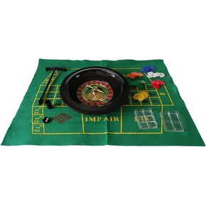 Roulette Wheel,10-Inch Roulette Wheel Game Set with 60 Chips and Felt Layout,Perfect for Game Night Party