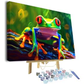 TUMOVO Paint by Numbers for Adults Dragon Eye in Blue and Purple Colors DIY Easy Paint by Numbers Paint by Numbers for Beginner Kids and Adults Home Wall Decor Oil Painting 16x20 Inch