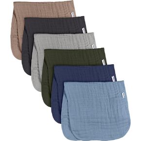 Gerber Baby Unisex Muslin Burp Cloths 6-Pack, Pink, Large Size 20" x 10"