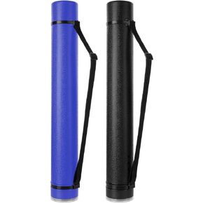 Mr. Pen- Poster Tube, 2 Pack, Black and Blue, Extendable Poster Tube with Strap, Poster Carrying Case, Telescoping Tube, Art & Poster Transport Tubes, Poster Tubes for Storage, Poster Holder Tube