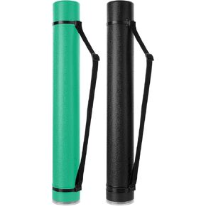 Mr. Pen- Poster Tube, 2 Pack, Black and Green, Extendable Poster Tube with Strap, Poster Carrying Case, Telescoping Tube, Art & Poster Transport Tubes, Poster Tubes for Storage, Poster Holder Tube