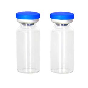 Vitorinca 10 Pcs 10ml Clear Sample Glass Vials with Plastic-Aluminum Flip Caps and Silicone Stoppers, 10ml Sealed Glass Vials