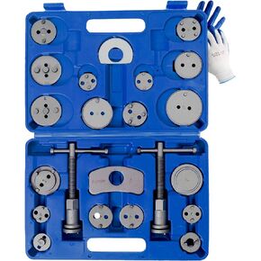 ATPEAM Brake Caliper Compression Tool Heavy Duty Caliper Compressor Tool 24PCS Brake Caliper Tool Universal Brake Caliper Compression Tool Blue Case