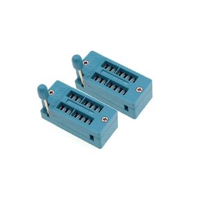 2Pcs 24Pin Wide 2.54mm ZIF Zip IC Test DIP Board Socket Universal Gold Plated feet